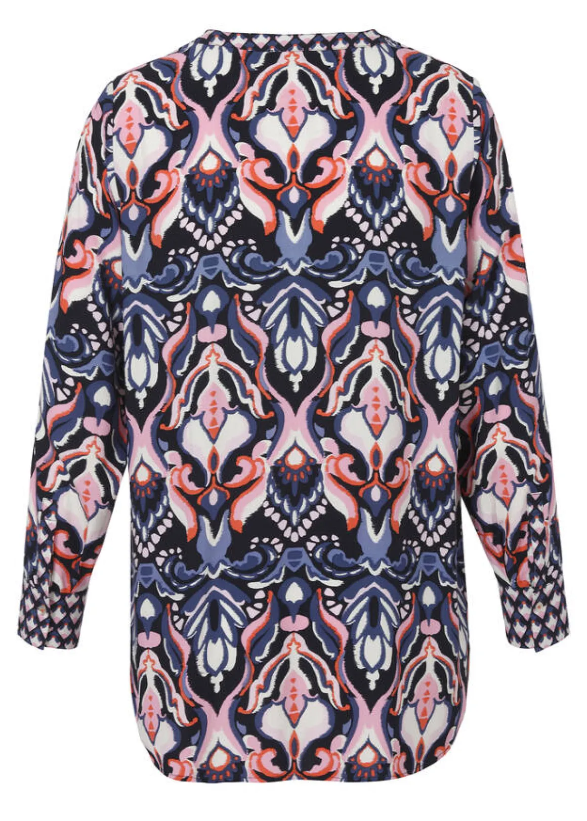 Viskose Bluse mit Print Marine Multicolor