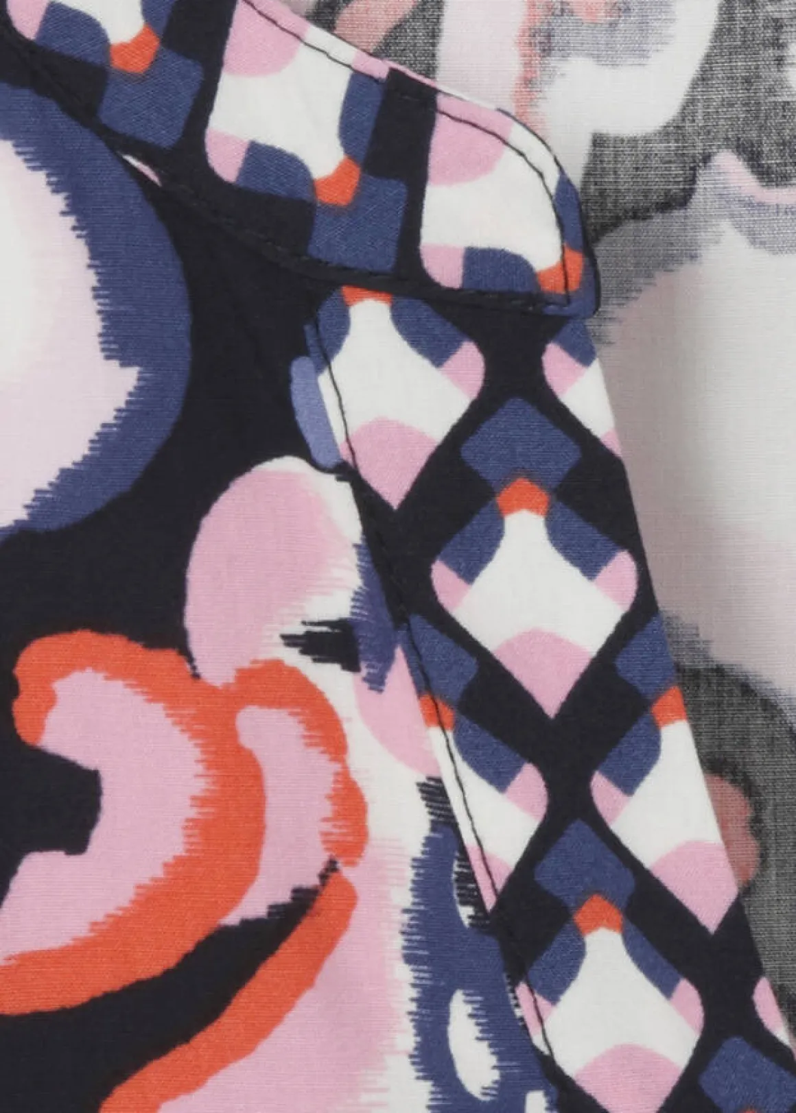 Viskose Bluse mit Print Marine Multicolor