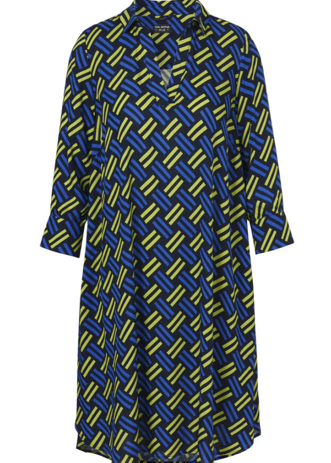 Viskose Kleid im leichten A-Schnitt mit Nahttaschen