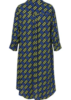 Viskose Kleid im leichten A-Schnitt mit Nahttaschen