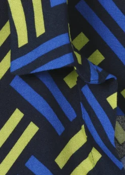 Viskose Kleid im leichten A-Schnitt mit Nahttaschen