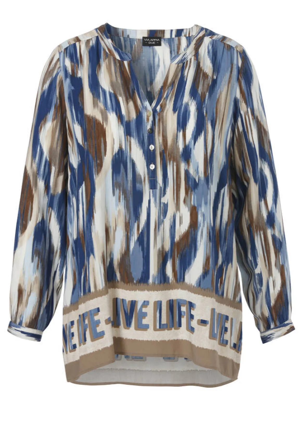 Viskose Schlupfbluse mit Allover-Print