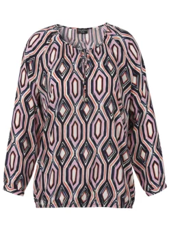 Viskose Schlupfbluse mit Gummizugsaum