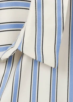 Viskose-Hemdbluse mit Längsstreifen