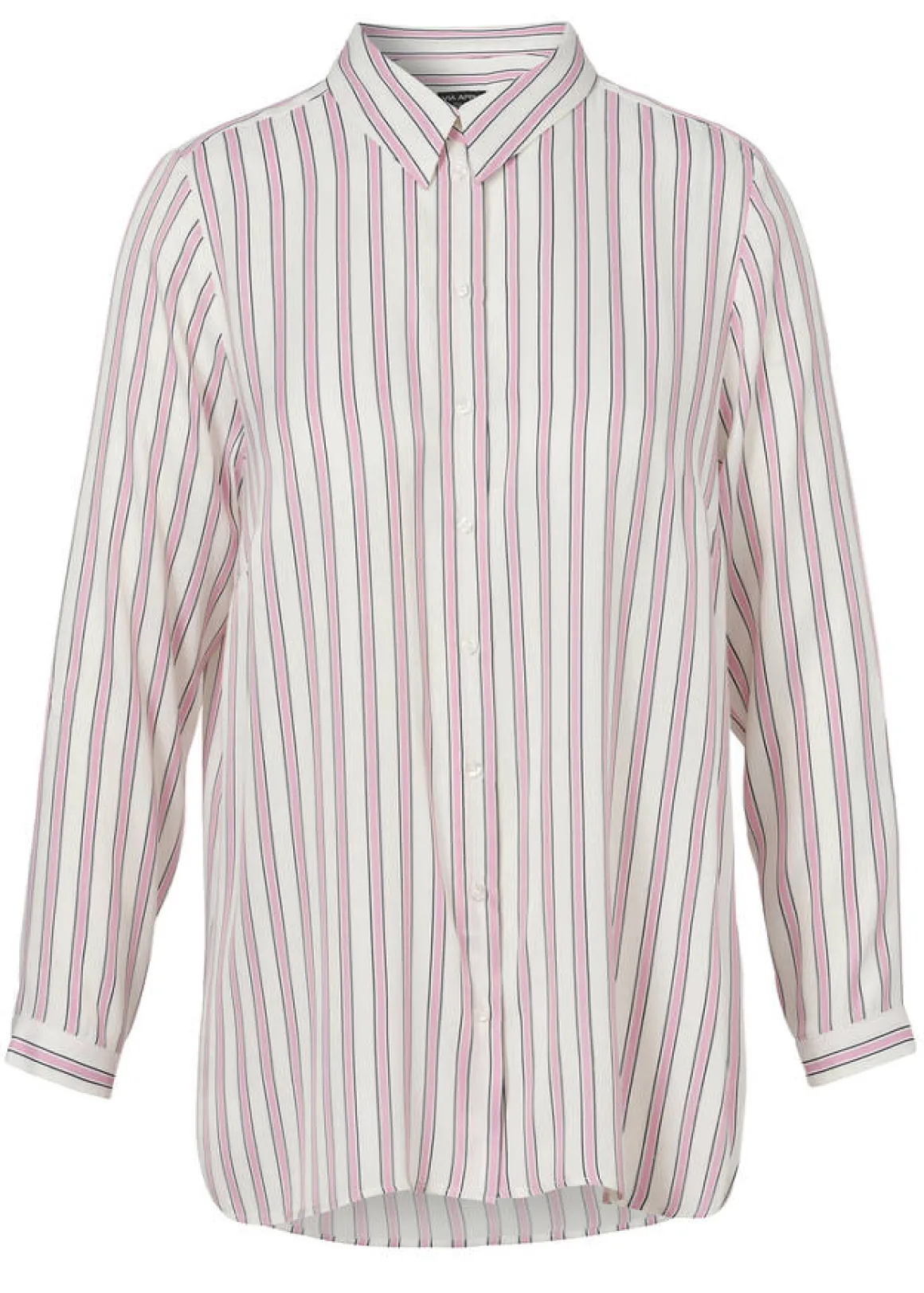 Viskose-Hemdbluse mit Längsstreifen