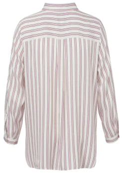 Viskose-Hemdbluse mit Längsstreifen