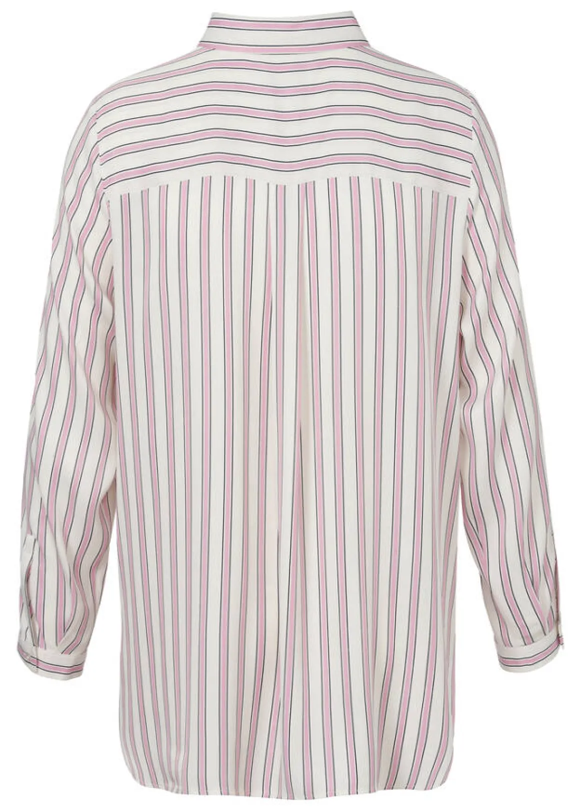 Viskose-Hemdbluse mit Längsstreifen