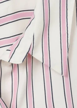 Viskose-Hemdbluse mit Längsstreifen