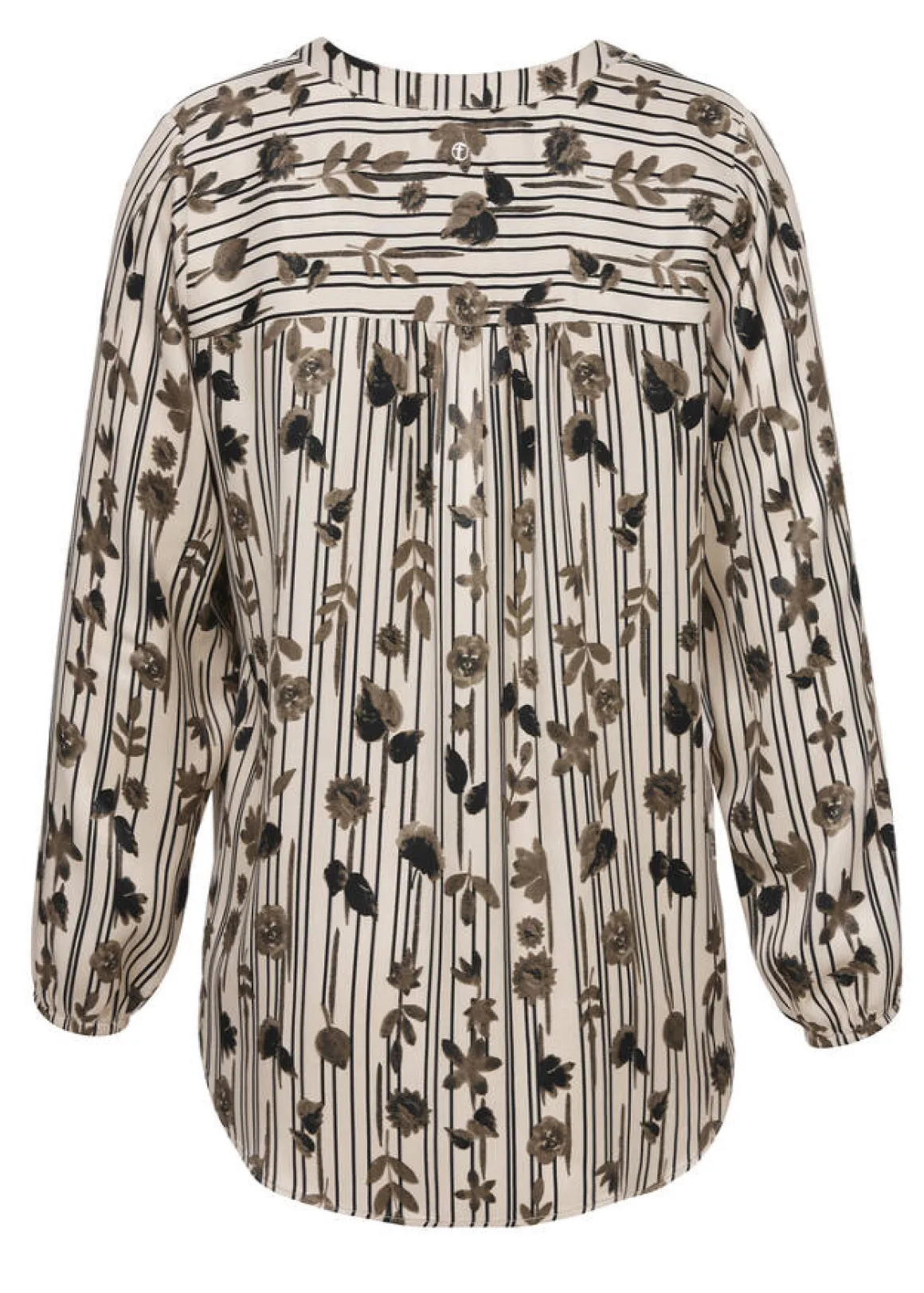 Viskose-Schlupfbluse mit edlem Print
