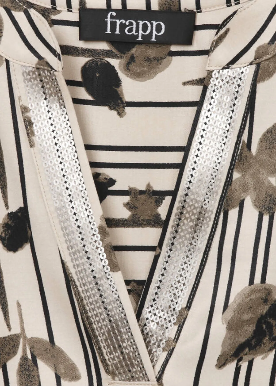 Viskose-Schlupfbluse mit edlem Print