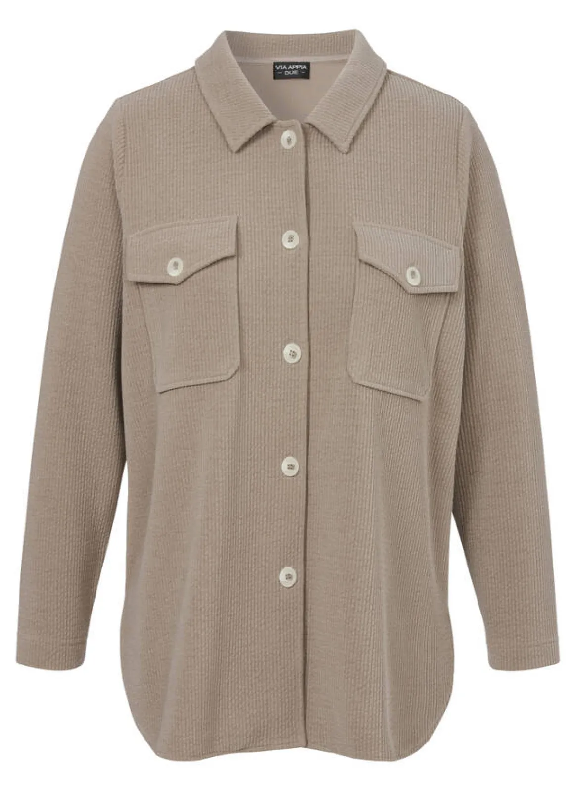 Warme Hemdbluse mit Strukturmuster