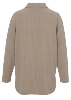Warme Hemdbluse mit Strukturmuster