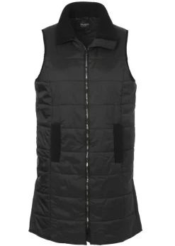 Wattierte Steppweste mit weichem Fake Fur Kragen