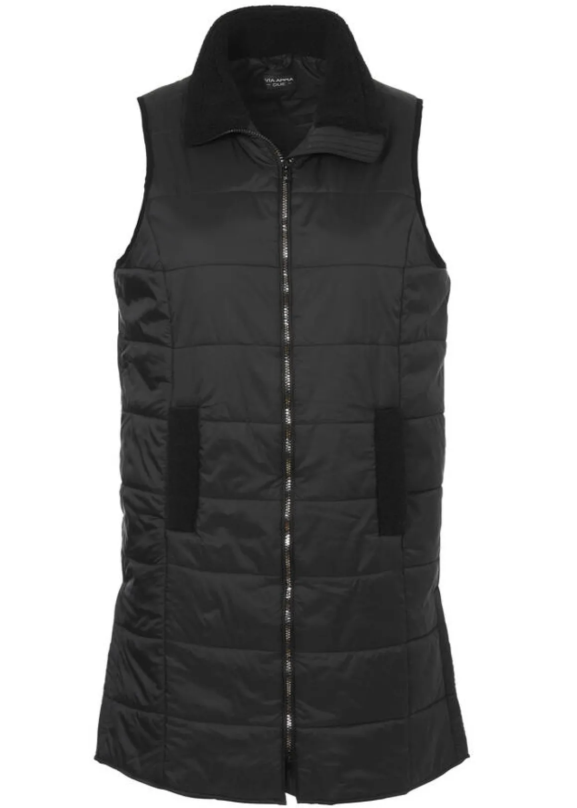 Wattierte Steppweste mit weichem Fake Fur Kragen