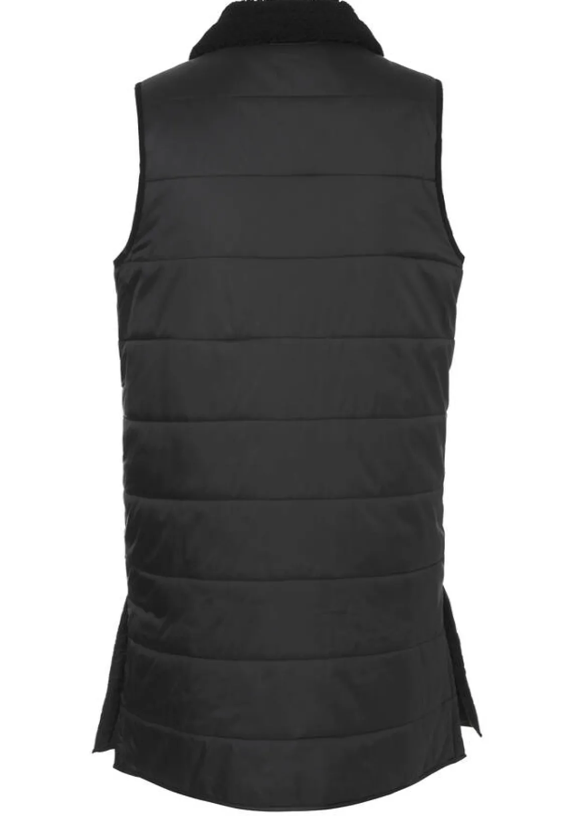 Wattierte Steppweste mit weichem Fake Fur Kragen