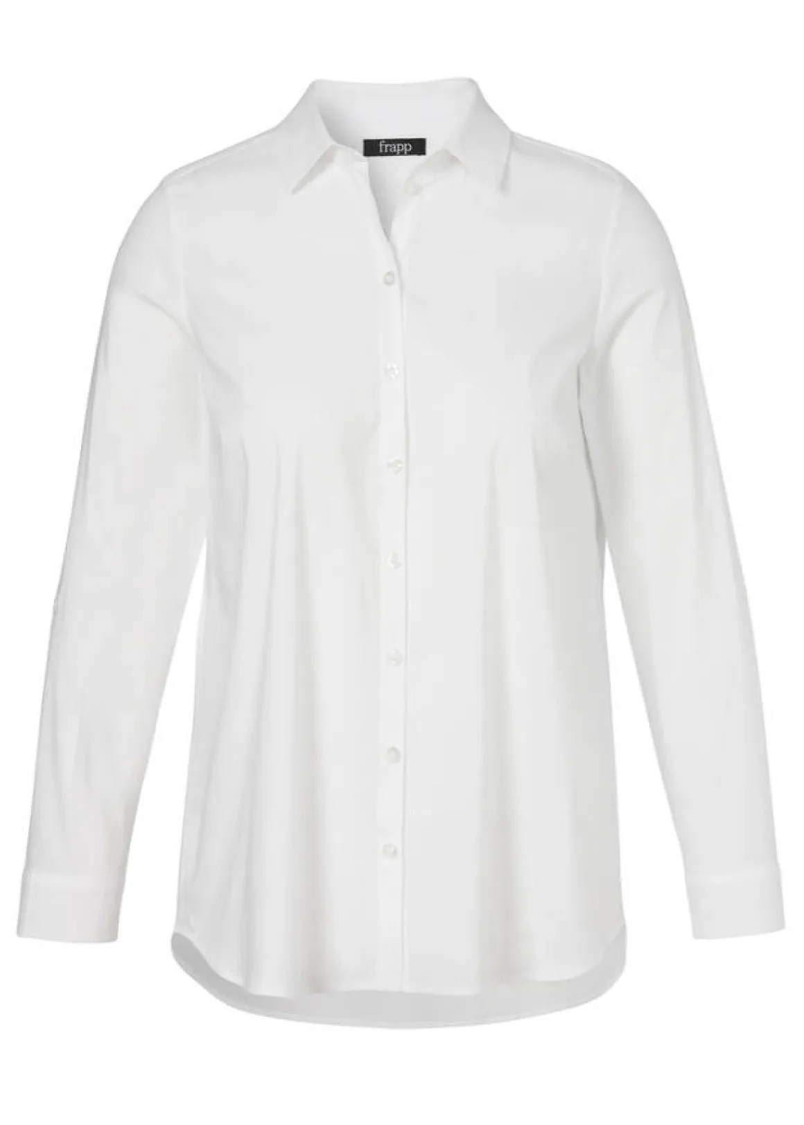 Weiße Baumwoll-Stretch Bluse