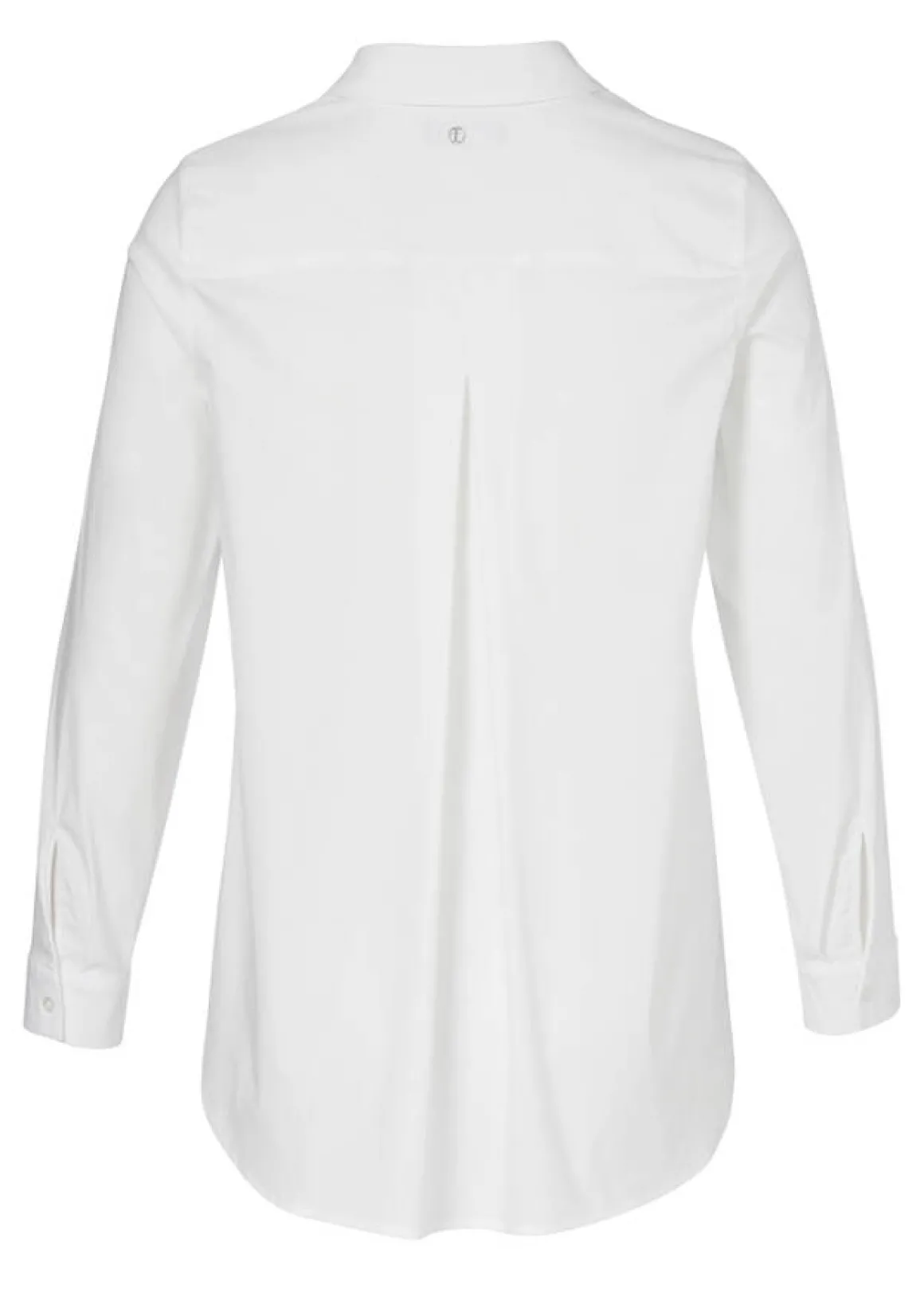 Weiße Baumwoll-Stretch Bluse