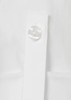 Weiße Baumwoll-Stretch Bluse