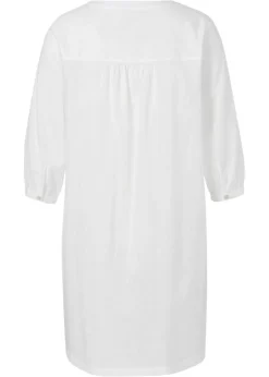 Zarte 3/4 Arm Longbluse Uni