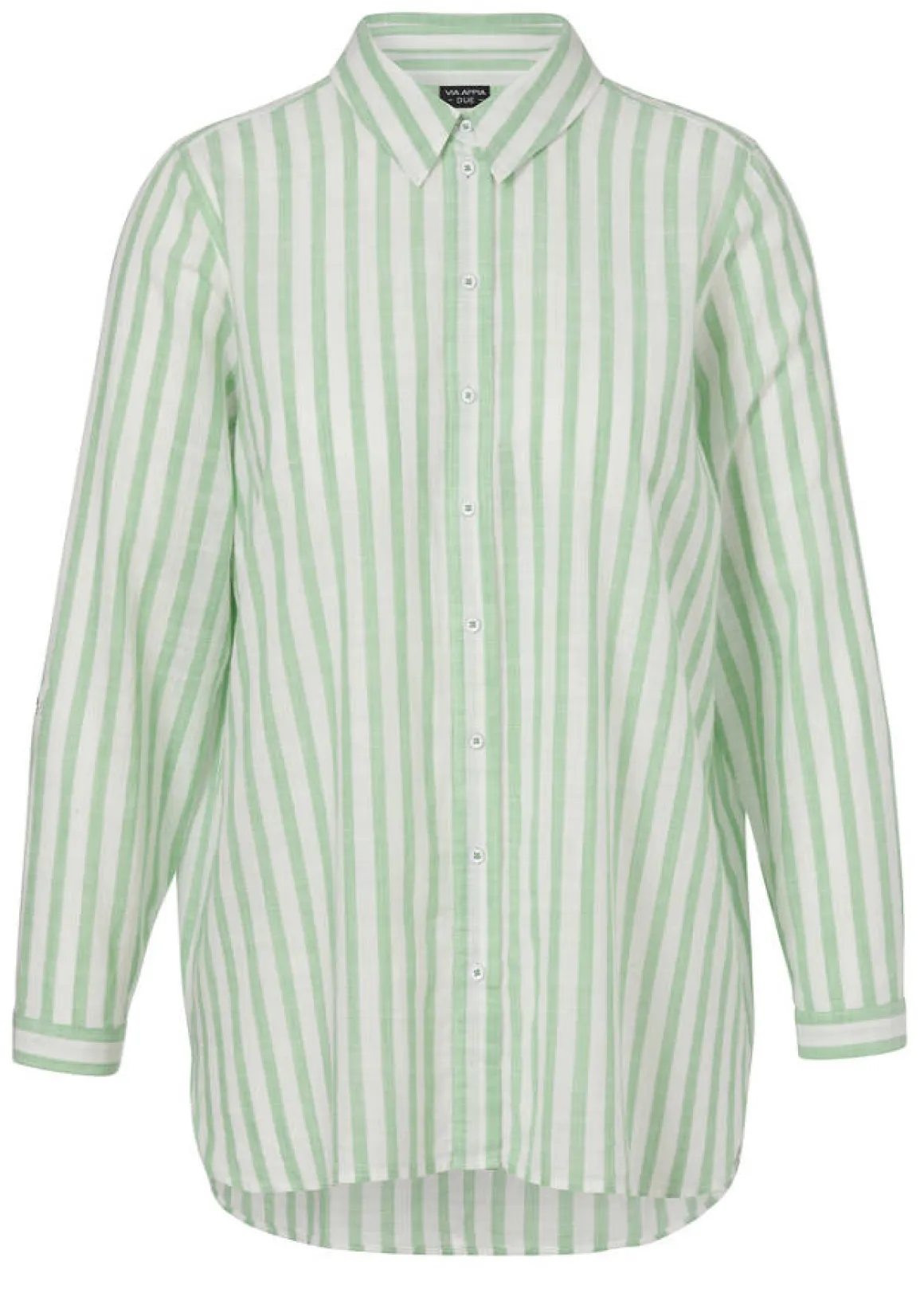 Zarte Baumwoll-Hemdbluse mit Längsstreifen