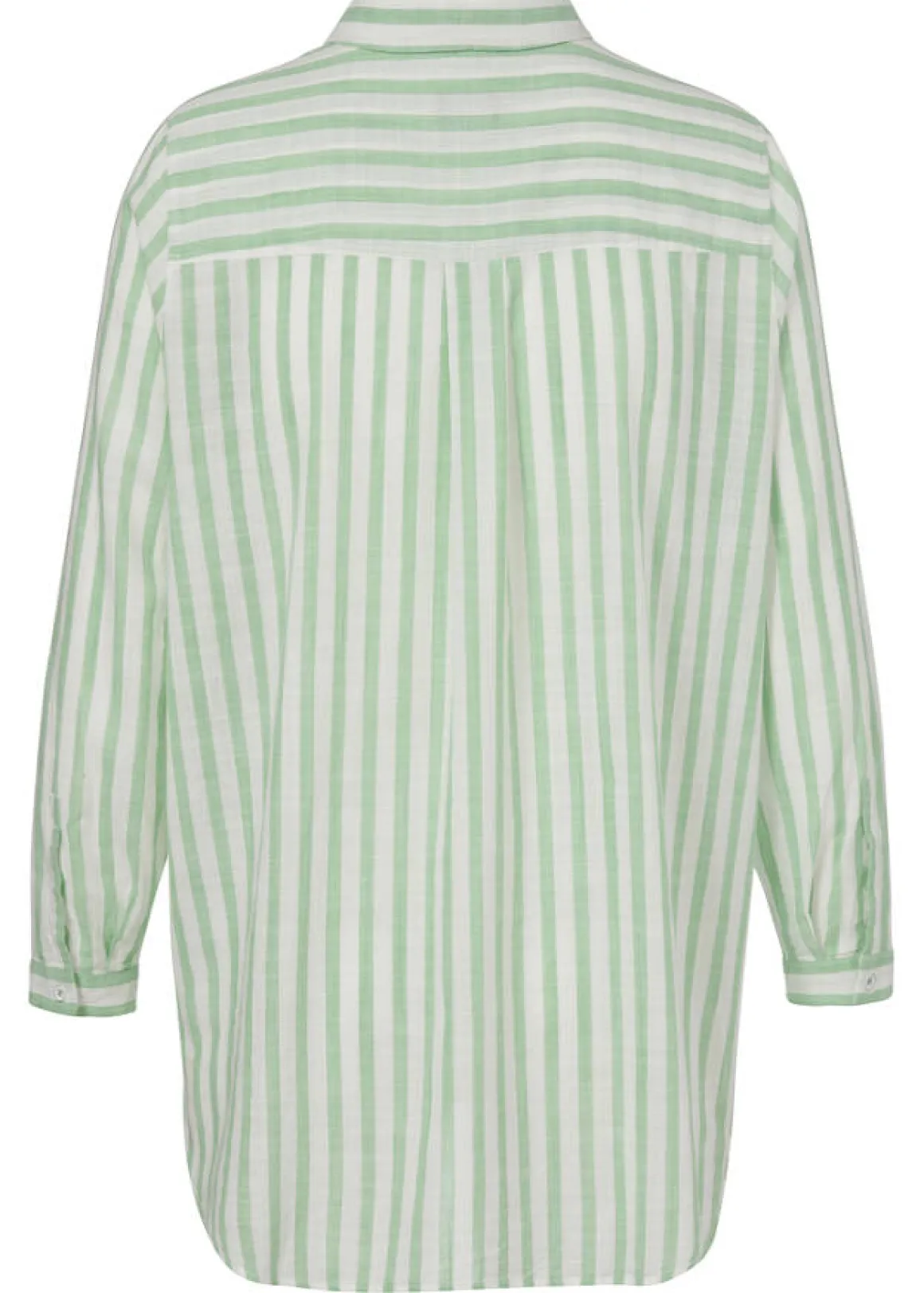 Zarte Baumwoll-Hemdbluse mit Längsstreifen