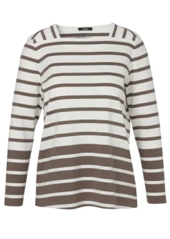 Zartes Baumwoll-Langarm-Shirt mit Ringelmuster