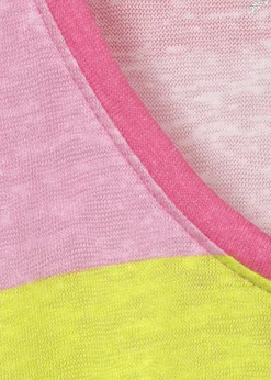 Zartes Color Blocking Shirt mit Strukturmuster