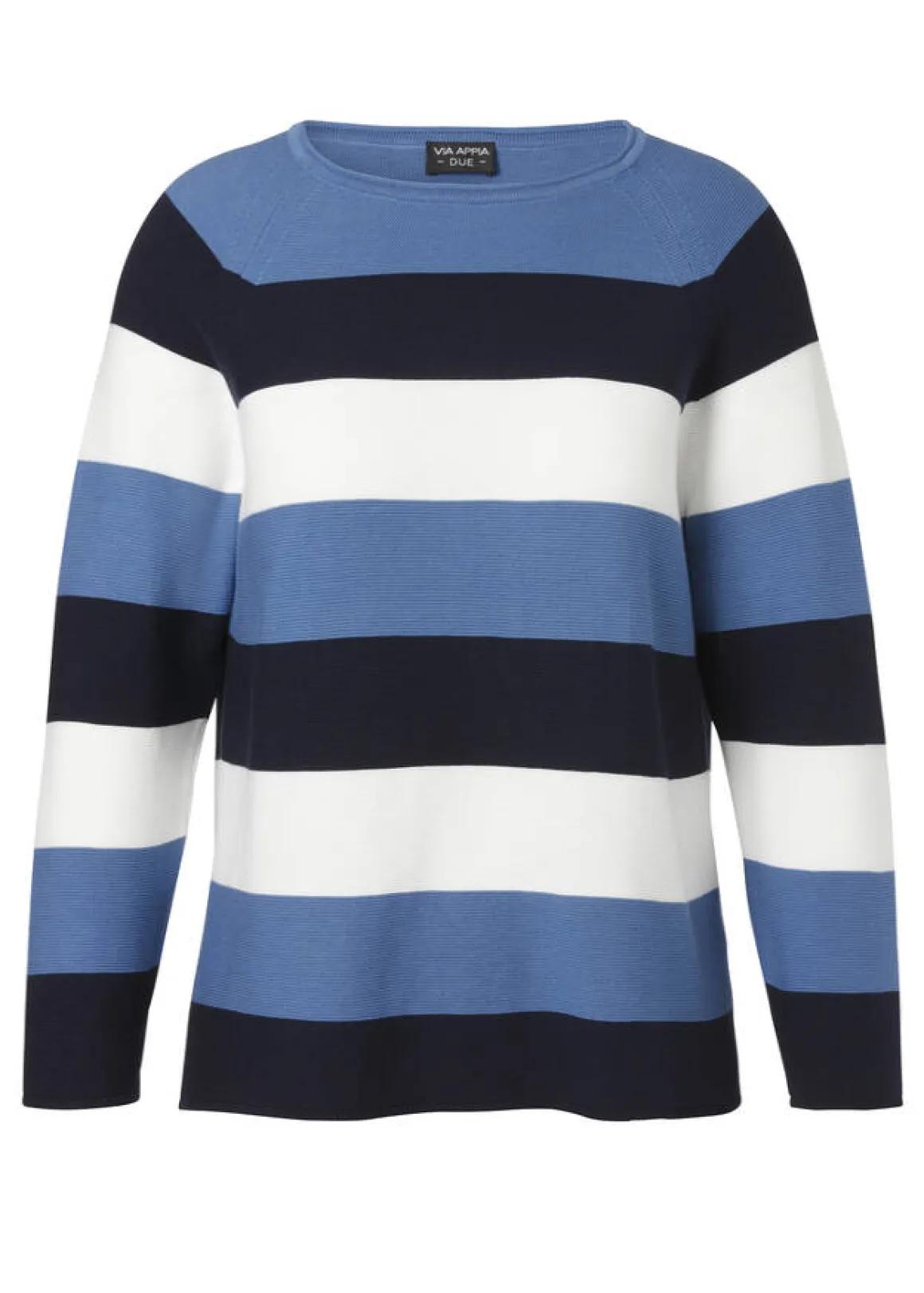 Zeitloser Strickpullover mit gestreiftem Allover-Muster