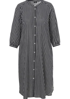 Zeitloses Baumwollkleid mit Knöpfung