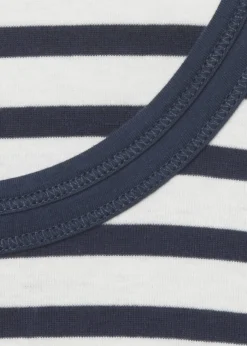 Zeitloses Langarmshirt mit gestreiftem Allover-Muster