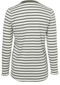 Zeitloses Langarmshirt mit gestreiftem Allover-Muster