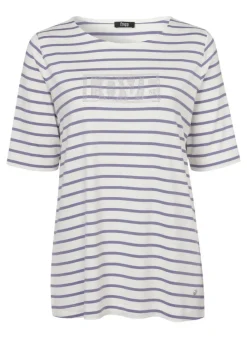 Zeitloses T-Shirt mit gestreiftem Allover-Muster