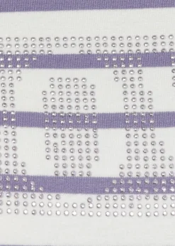 Zeitloses T-Shirt mit gestreiftem Allover-Muster